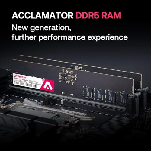 Image of DDR5 RAM 32GB Kit (2x16GB) 4800MHz (PC5-38400) CL40 1.1V On die ECC UDIMM 288-Pin Desktop Memory Module Acclamator