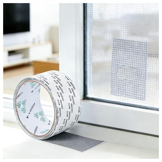 Fiberglass Screen Repair Tape, Strong Adhesive Waterproof Window Screen Repair Kit, Mesh Repair Patch for Screens, Doors, Tents & RVs