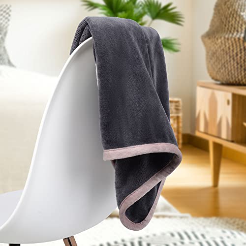 PiccoCasa Pet Dog Blanket Fluffy Fleece Soft and Warm Puppy Bed Blanket Throw Washable Cover Blanket Slate Grey 75cm x 100cm - Image 4