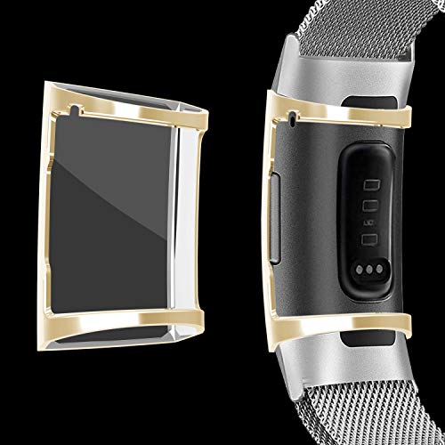 PINHEN 6 peças compatíveis com Fitbit Charge 3 protetores de tela - TPU transparente à prova de choq