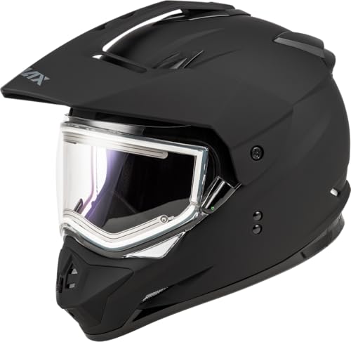 GMAX GM-11S Electric Shield Snow Helmet (Matte Black, Large) - FMVSS 218 Approved