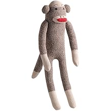 Multipet Sock Monkey Plush Dog Toy, Small, Medium and Large Breeds