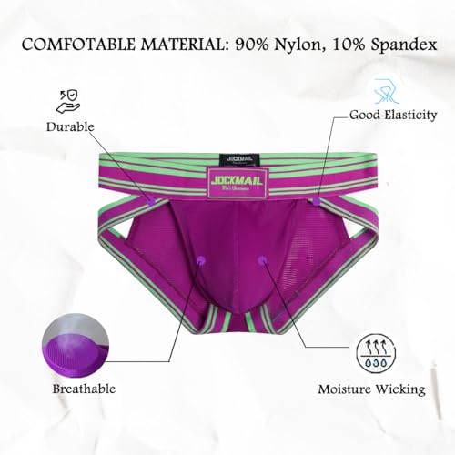 JOCKMAIL 3PCS/Pack Men Underwear Briefs Mens Breathable Briefs Athletic Underwear Mens Briefs Underwear Pack4