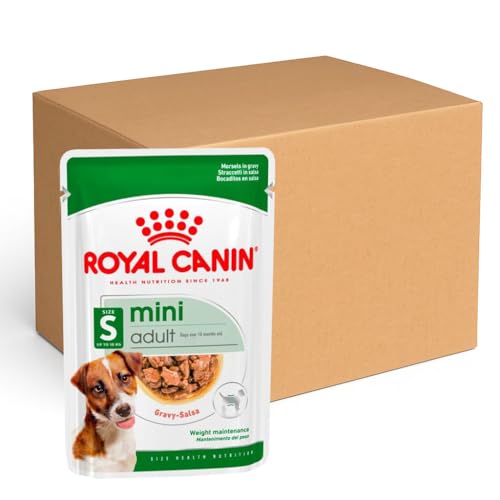 Image of Royal Canin Mini Adult Dog Food, Wet Gravy Food Pouch, Pack of 36 Pieces, Supports Ideal Weight, Healthy Bones & Optimal Health