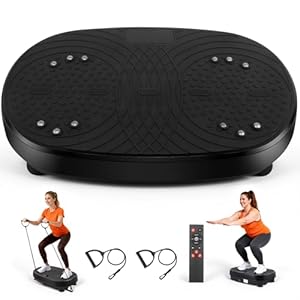 Vibration Plate Exercise Machine, Vibrating Fitness Platform for Lymphatic Drainage, Full Body Shaker Workout Equipment, Bluetooth Music Shaping Vibrate Plate, Board Sport for Home Exercise Gym