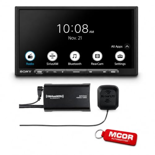 Sony XAV-AX3700 7�C���`���f�B�A���V�[�o�[ Apple CarPlay�AAndroid Auto�AWebLink Cast�ASiriusXM Ready+SXV300V1 SiriusXM �ԗ��`���[�i�[�Z�b�g