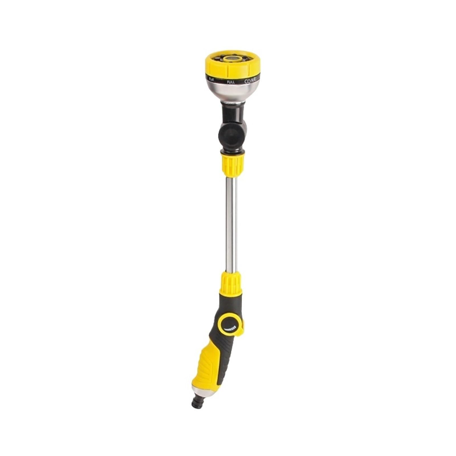 Garden Watering Wand Hose Nozzle 180° Rotating Head Hose Wand with 8 Spray Patterns, for Plants Watering(Yellow)