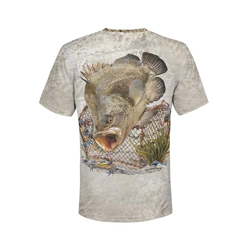 Tripletail and Crab Cage - Camiseta unisex para pesca con manga larga y corta resistente al sol con capucha y braga integrada miniatura 1