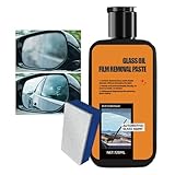 Protection de verre fiable: ce nettoyant de film d'huile de verre de voiture fournit des soins de longue durée en utilisant une formule non abrasive qui réduit le besoin d'un entretien fréquente, protégeant la clarté du verre contre les rayures dans les temps