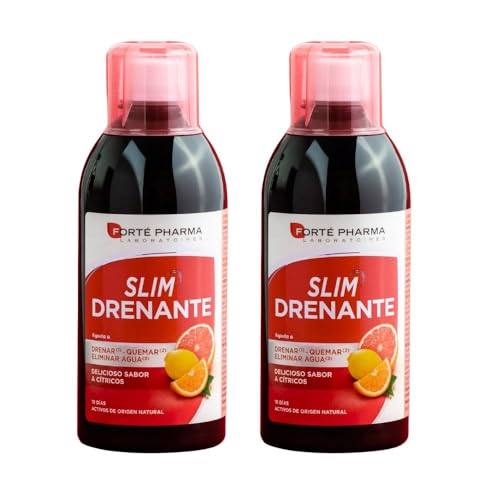 Duplo Slim drenante: complemento alimenticio que asocia reina de los prados, hibiscos, rabillo de cereza, té verde y CactineaTM. Fitotrío de guayaba, alga aosa y genseng Sabor cítricos