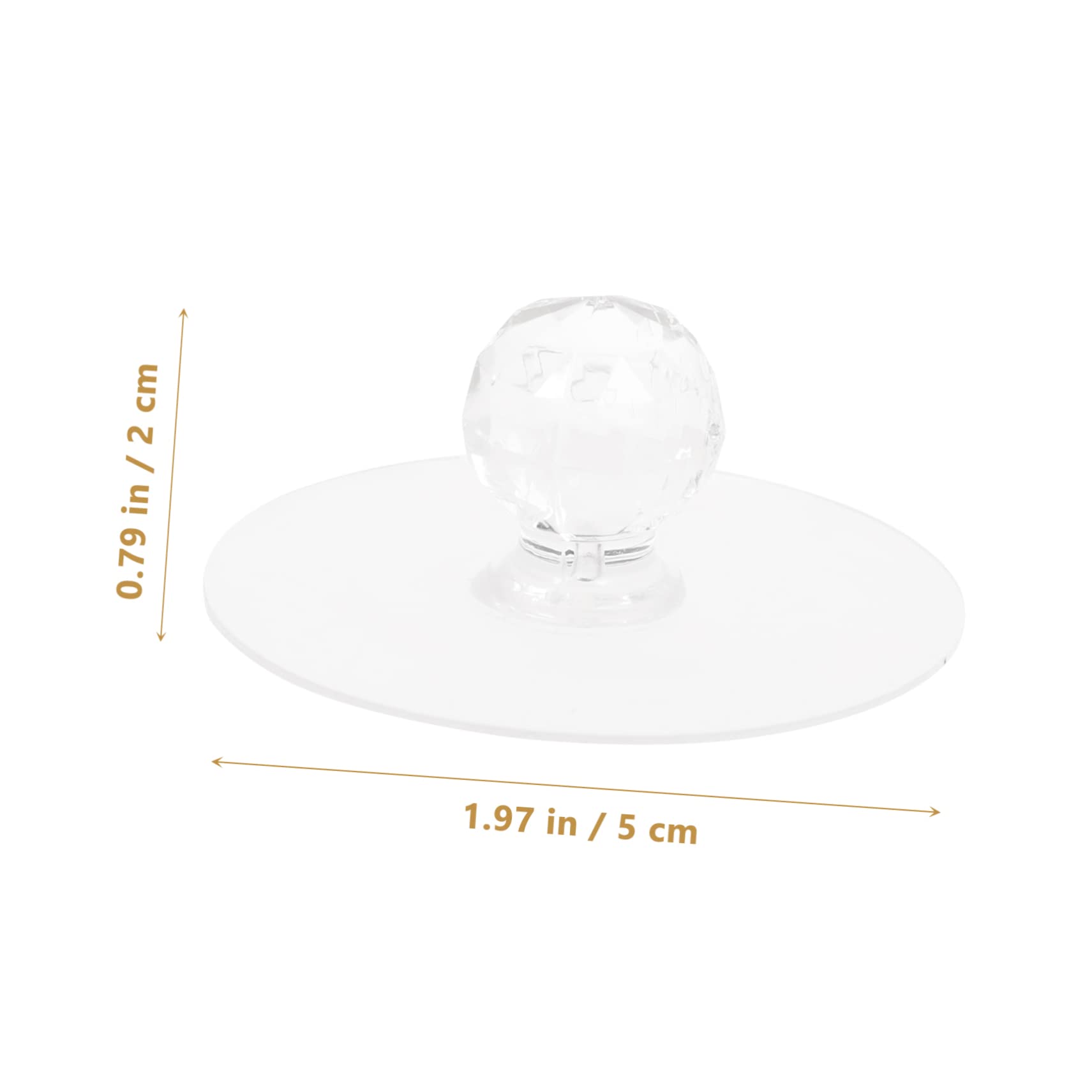 TOBBOMEY Crystal Cabinet Knobs 10pcs Self-Adhesive Door Handles Adhesive Pulls for Kitchen Dresser Wardrobe Drawer Knobs