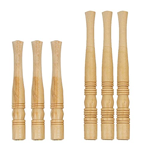 Wooden Cigarette Holders for Standard Cigarette Set of 6 - Handmade from Natural Wood - Regular Cigarette Holder Mouthpiece