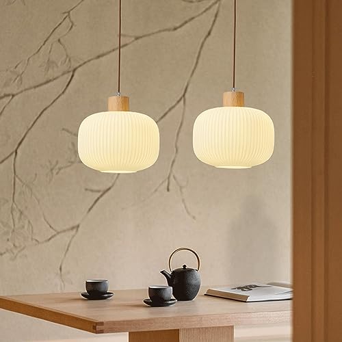 Lustre en verre lanterne suspension pour balcon et restaurant - 4