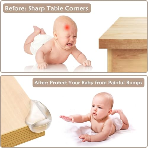 Image of Corner Protectors for Baby 20Pcs, Furniture Corner Guard, Edge Corner Guard, Edge Safety Bumpers for Table Edges & Sharp Corners, Baby Proof Corners Bumper Cushion, Clear Table Safe Corner Protectors