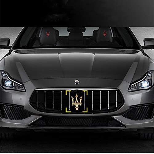 Amazon Dodoro 車用フロントグリルエンブレム トライデントロゴマークバッジカバー マセラティクアトロポルテジブリ レバンテシリーズ用 シルバー エンブレム 車 バイク