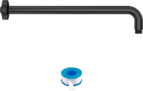 Miniatura 8 de Lordear Brazo de ducha de 12 pulgadas, brazo de ducha largo de acero inoxidable T304, tubo de extensión de cabezal de ducha, brazo extensor de ducha