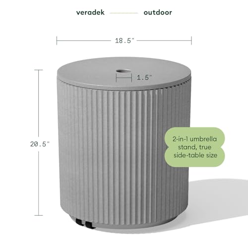 Image of Veradek Umbrella Side Table - Outdoor Patio Table with Umbrella Hole