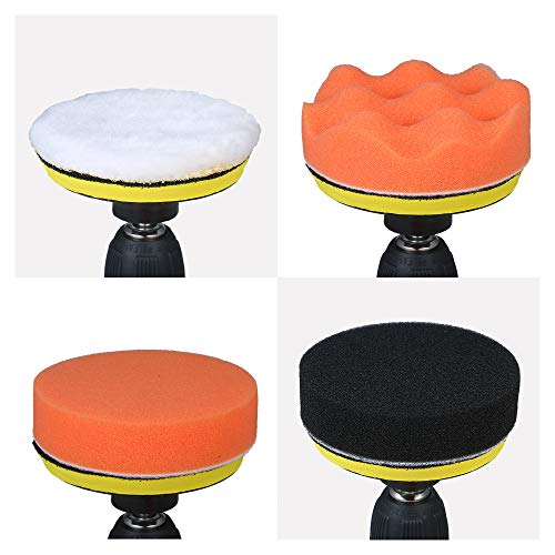 Kit de almofadas de polimento de 10 cm de espuma com almofada de espuma de waffle para polimento de