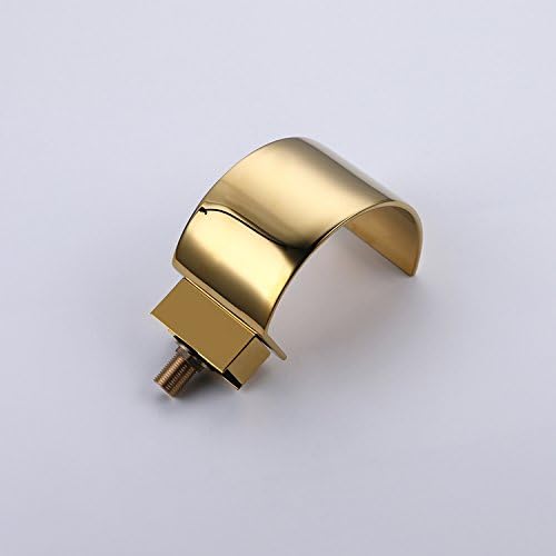 Miniatura 6 de Sprinkle Elegante grifo de lavabo de baño con doble manija de cascada de arco con boquilla de cascada, grifo de llenado de bañera con tres agujeros,