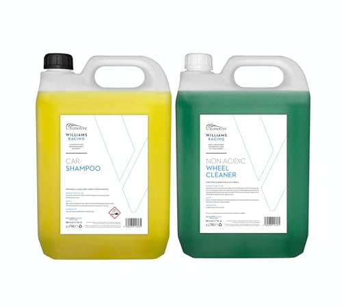 Williams Racing Car Cleaning Bundle 5L Williams Car Shampoo + 5L Non-Acidic Wheel Cleaner