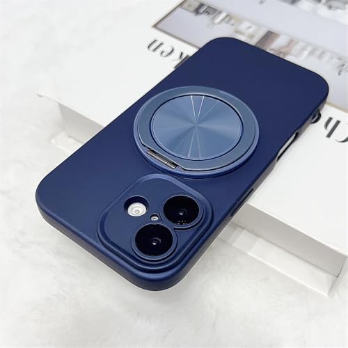 Étui de protection avec support et placage pour iPhone 14 Pro anti-chute bleu