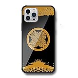 対応 iPhone14pro 互換性アクリルカバー 浅野鷹の羽 浅野長勲 金色 黒 漆 家紋 戦国武将 sen0022 日本国内生産