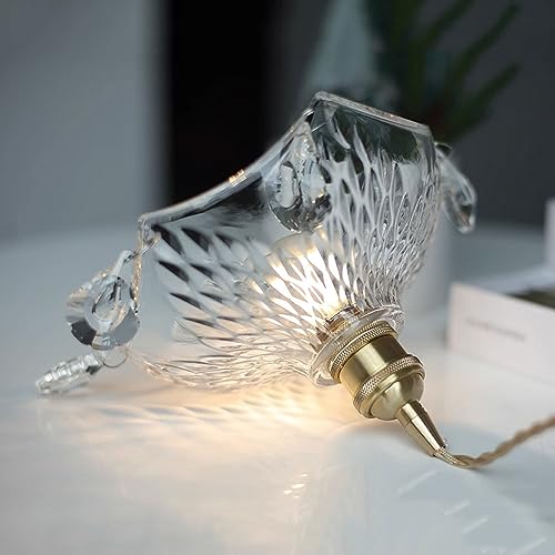 Lámpara creativa de latón y cristal artesanal estilo japonés 3