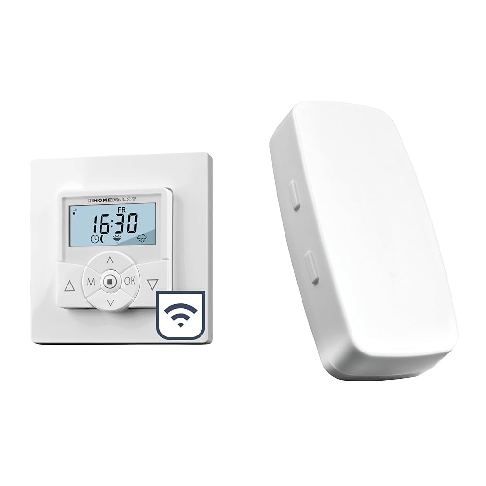 HOMEPILOT Zeitschaltuhr premium smart + Funk-Sonnensensor, Smart-Home Rollladenschalter für Rollladenmotor