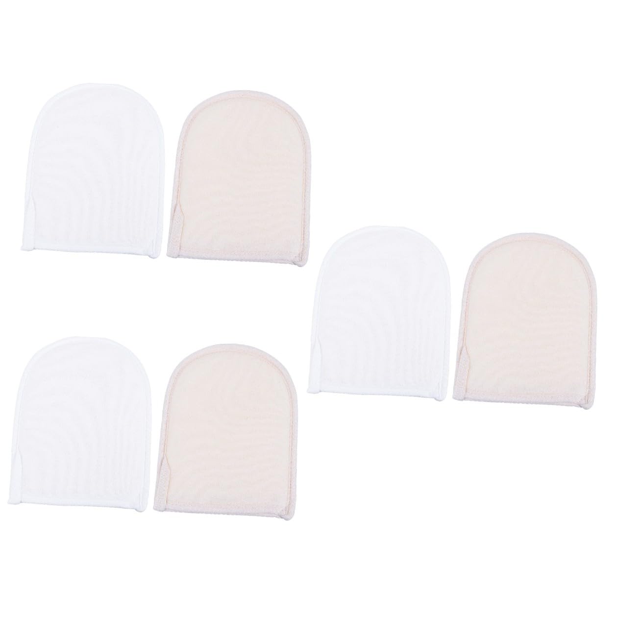 Beavorty 6piezas Guantes De Exfoliación Doble Cara De Luffa Natural Para Cuerpo De Masaje y Limpieza Para y Baño Exfoliante Ecológico Para Tipo De Piel