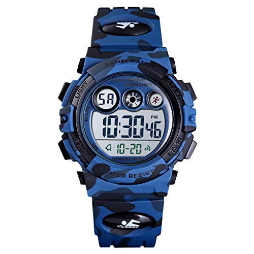 CakCity Kids Watches Digital Sport Watches for Boys Girls Outdoor Waterproof Watches with Alarm Stopwatch Military Child Wrist Watch Ages 5-10