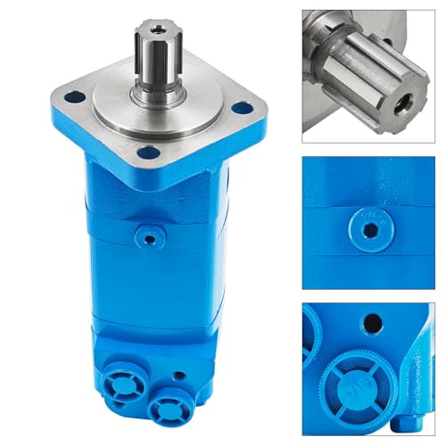 ProXlex BM5-80 High Torque Hydraulic Motor 4-Hole 6 Spline Slow Speed Oil Motor Fit for AGT-RC72 Skid Steer Brush Cutter Attachment Hydraulic Cycloidal Motor Replaces# AGT-BM5-80 Blue by ProXlex - Image 8