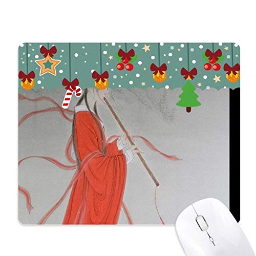 Tapis de souris pour bureau flûte rouge antidérapant et précis