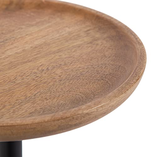 image for Kate and Laurel Xyler Round Wood and Metal Drink Table, 10 x 10 x 24, 