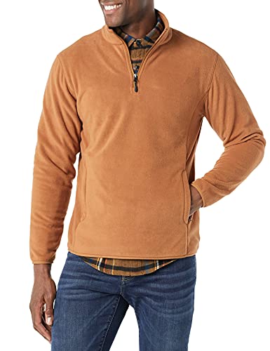 Image of Amazon Essentials Men's Insulated Fleece Jacket, Quarter-Zip Pullover for Cold Weather