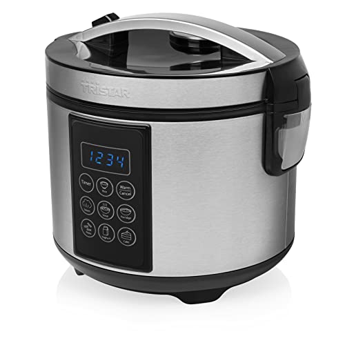 Digitaler Reiskocher Tristar RK-6132 aus Edelstahl mit 1,5 Litern