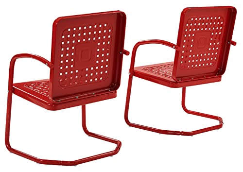 Crosley Furniture CO1025-RE Bates 2-Piece Outdoor Chair Set, Retro Metal Patio Chairs thumb #10