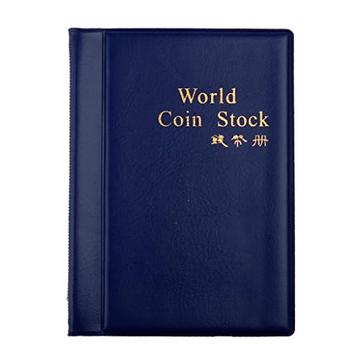 Álbum Numismático Colección de Monedas Almacenamiento Antiguo 120 Compartimentos 3x3 Cm (Blue)