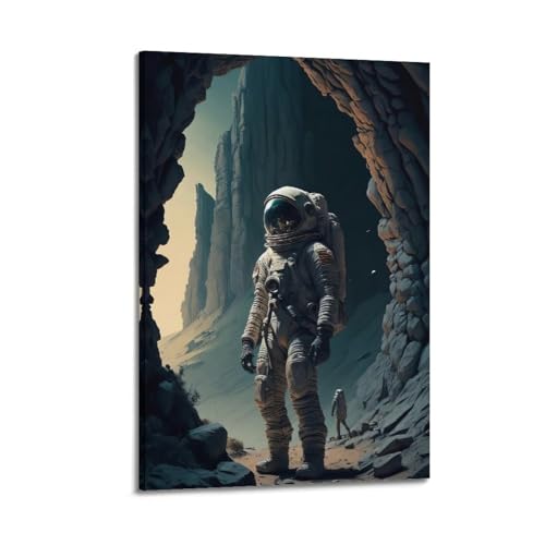 Poster d'astronaute martien sur toile pour chambre d'ado créative