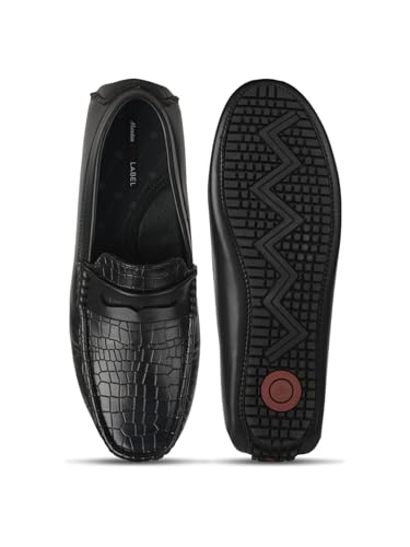 Image of Bata 8516: Ben Plain E Black Loafer Slip-On Casual Shoes for Men