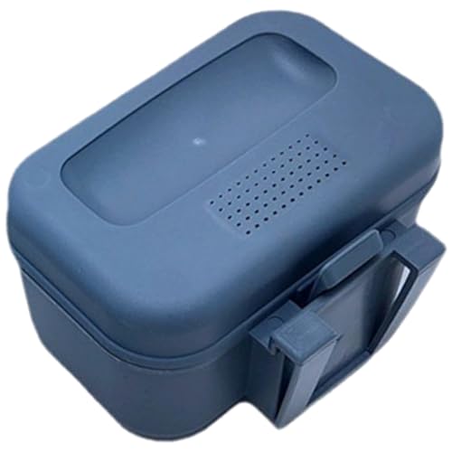 Yeory Worm Box, Plastic Fishing Live Bait Box, Breathable Holes Bait Bucket with Leakproof Lid, Clip on Worm Container for Belt