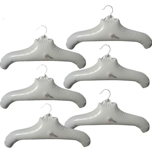 NewFerU Inflatable Hangers for Travel X 6 in White Round