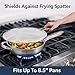 HIC Kitchen Splatter Screen, 18/8 Stainless Steel with Fine Mesh, 9-Inch, Fits Up To 8.5-Inch Pans