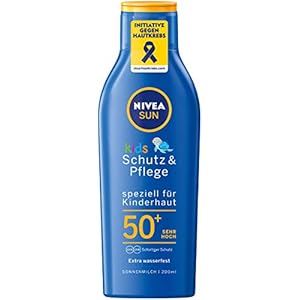 Nivea Sun Zonnemelk met verbeterde formule voor kinderen, beschermingsfactor 50+, 200 ml fles, kinderbescherming en…