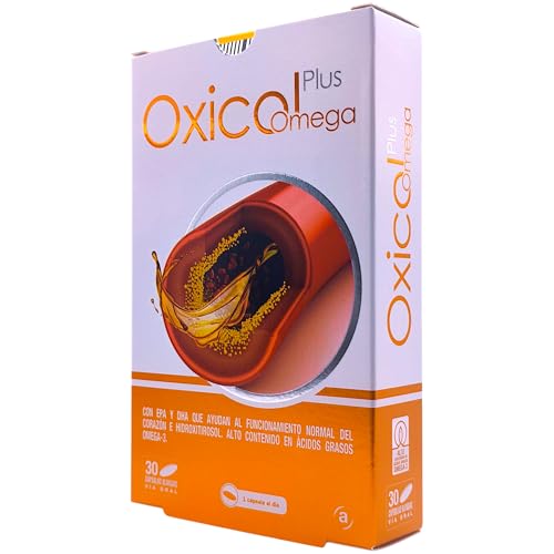 Actafarma Oxicol Plus Omega 30 Cápsulas - Con Omega 3 (EPA y DHA), Levadura Roja de Arroz, Olivo y Resveratrol - Ayuda a Controlar el Colesterol y los Triglicéridos - Cuidado Cardiovascular