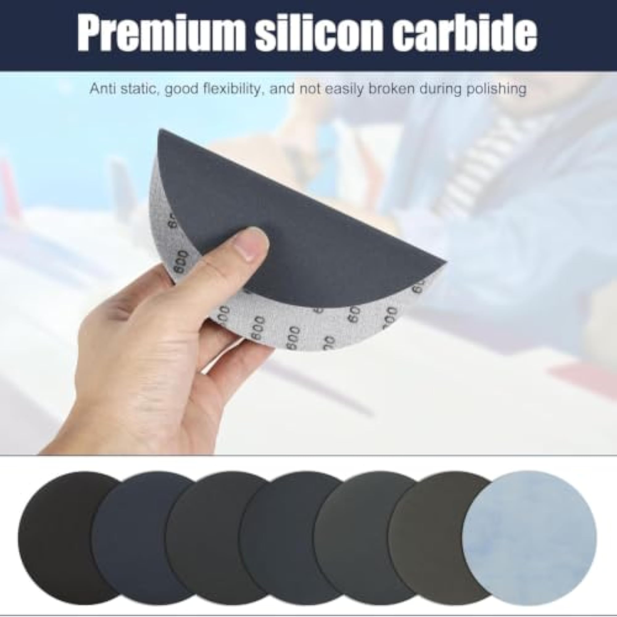 70Pcs 150mm Sanding Discs for Random Orbital Sander