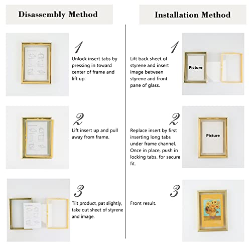 Golden State Art 7 Pack Aluminum Floating Frames Included 5x7 8x10 11x14 by Golden State Art - Used condition - Image 4