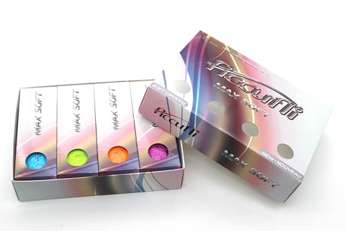 ACCUFLI Max Soft Golf Balls (Crystal Mix 12PK)