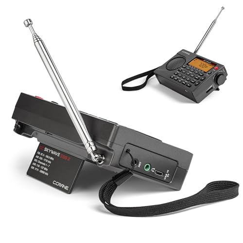 Image of C. Crane CC Skywave SSB 2 AM, FM, Shortwave, NOAA Weather + Alert, Scannable VHF Aviation Band and Single Side Bands Small Battery Operated Portable Travel Radio Includes SW Wire Antenna Adapter