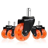 8T8 Upgrade Chair Caster Wheels 2'', Smooth and Quiet Rolling, Heavy Duty Replacement Office Compute