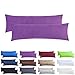 NatureMark 2er Pack Jersey Kissenbezug Kissenhülle Kissenbezüge Seitenschläferkissen Nackenkissen viele Größen und Farben ÖKO-TEX (40 x 145 cm (Seitenschläfer/Stillkissenbezug), Lila)